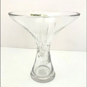 Hand Cut Crystal Flower Vase in Excellent Conditon
